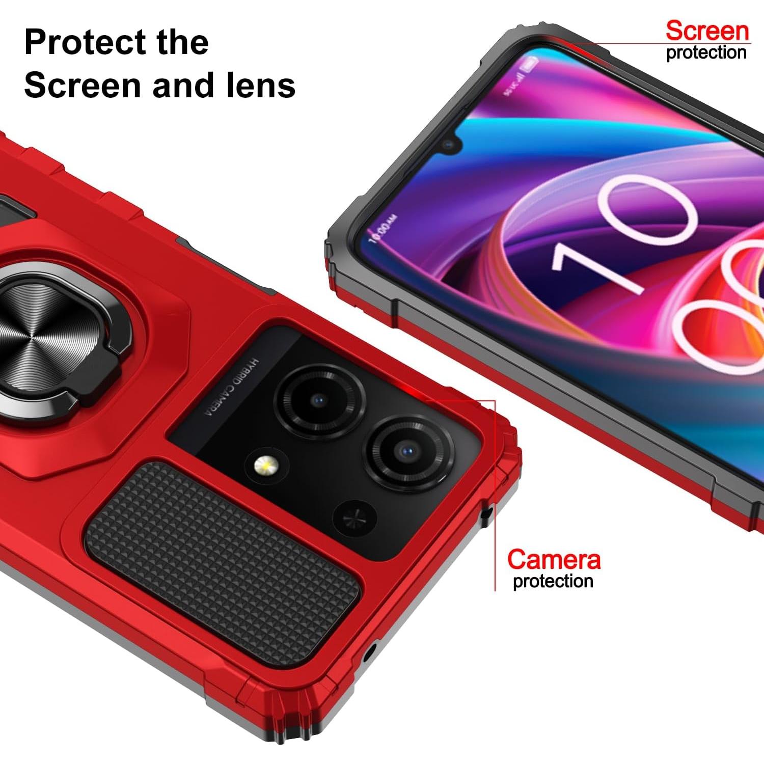 Funda protectora para TCL K32/K33 5G 2025 con vidrio templado