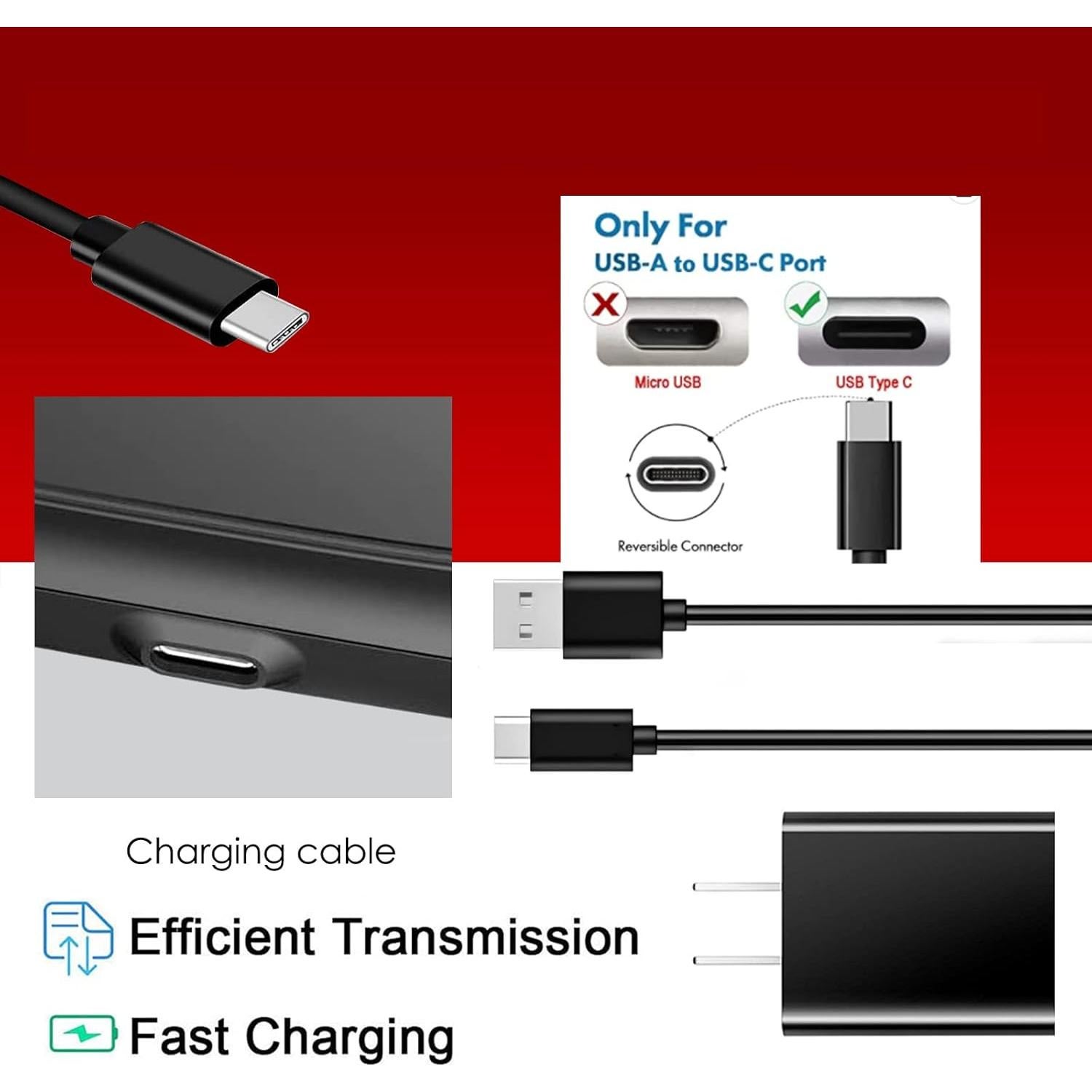 Cargador de pared rápido USB tipo C 10W con cable 1.5m WZHENB