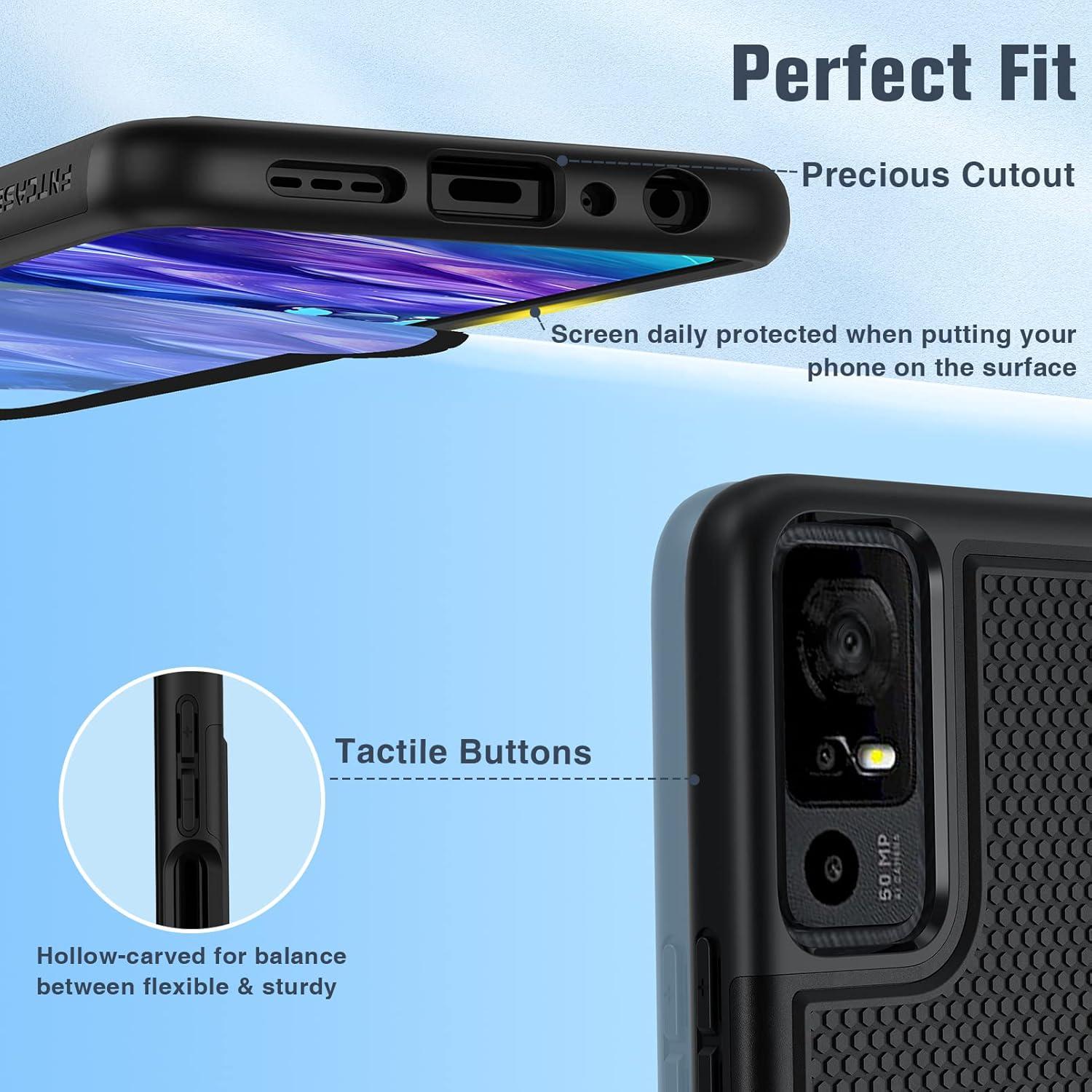 Funda FNTCASE para TCL 40 XE 5G - Doble Capa Antideslizante