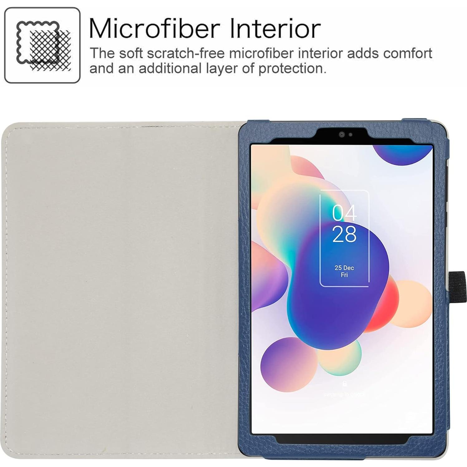Funda Folio TCL Tab 8 - Cuero PU Azul, Soporte Plegable