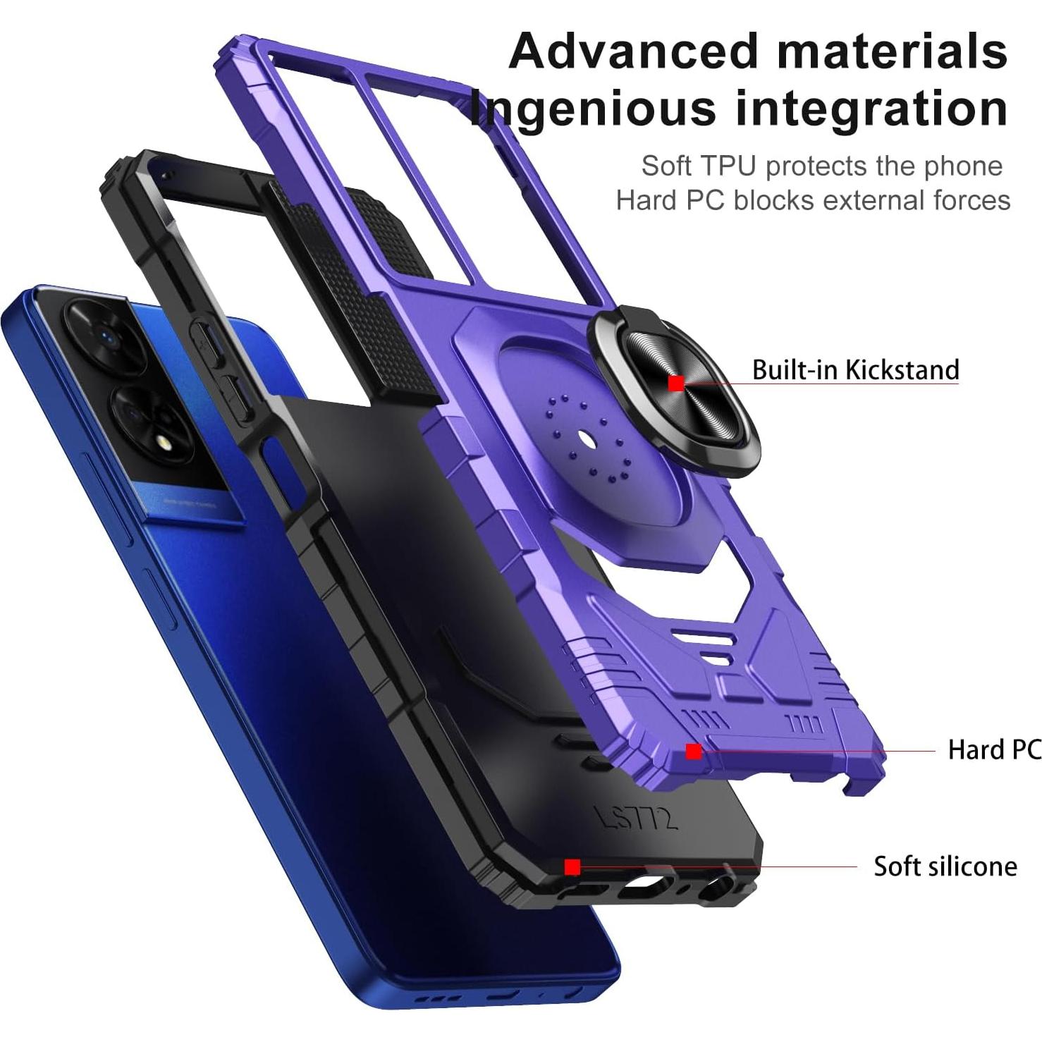 Funda para TCL 50 XE Nxtpaper 5G con protector de vidrio