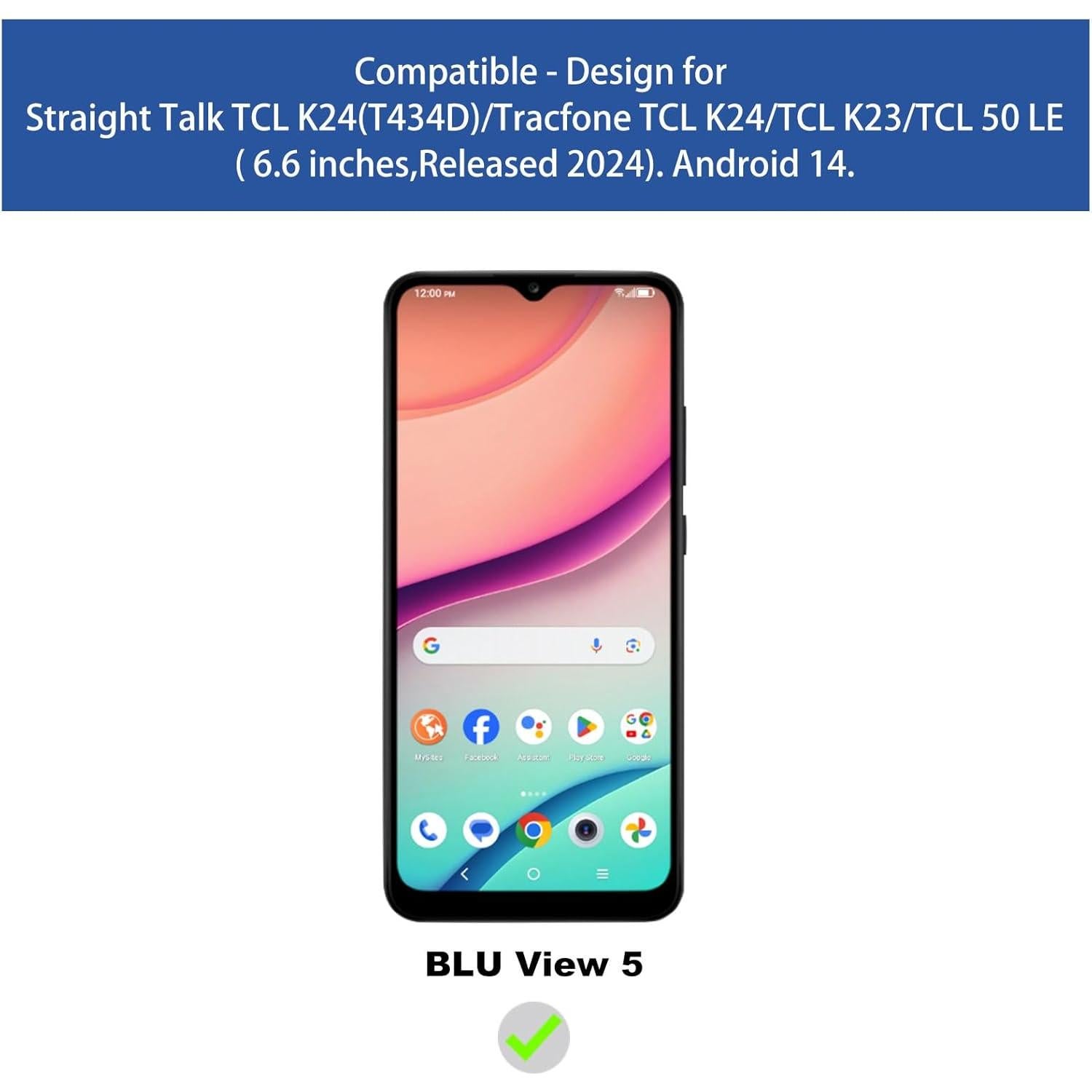 Funda Ailiber Doble Capa para TCL K23/K24/50 LE - Rojo