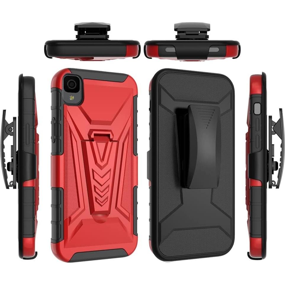 Funda Híbrida TJS para Alcatel TCL 30 Z T602DL con Protector