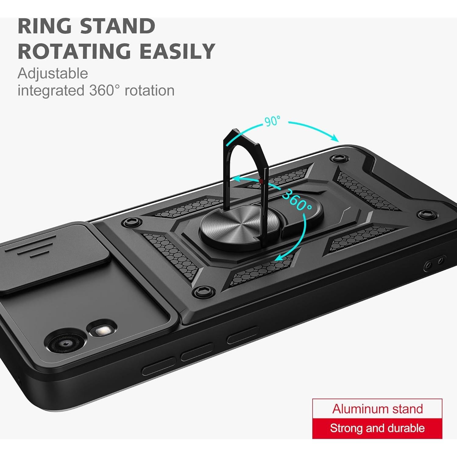 Funda protectora AKINIK para TCL 30Z/TCL 30 LE, negra