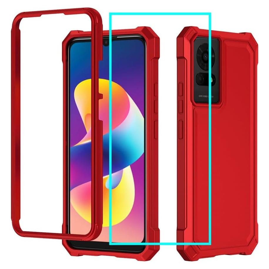 Funda Parachoques TCL 50 LE / K24 / K23 Rojo con Protector