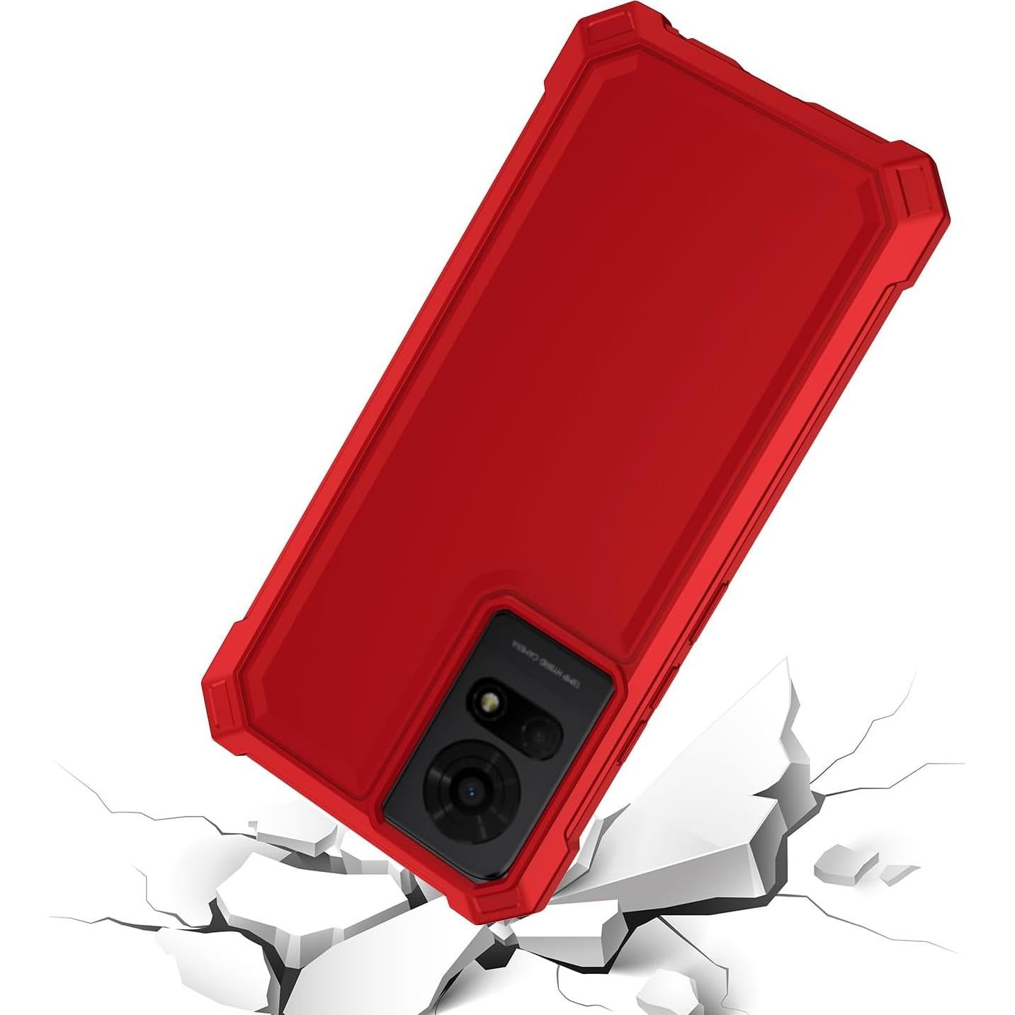 Funda Parachoques TCL 50 LE / K24 / K23 Rojo con Protector