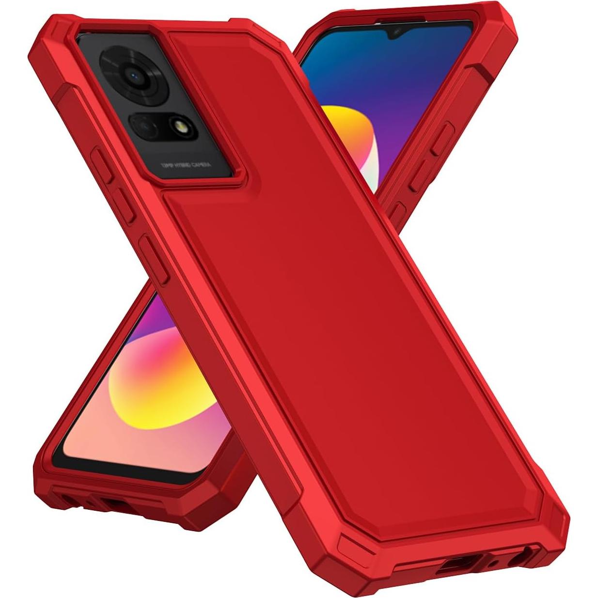 Funda Parachoques TCL 50 LE / K24 / K23 Rojo con Protector