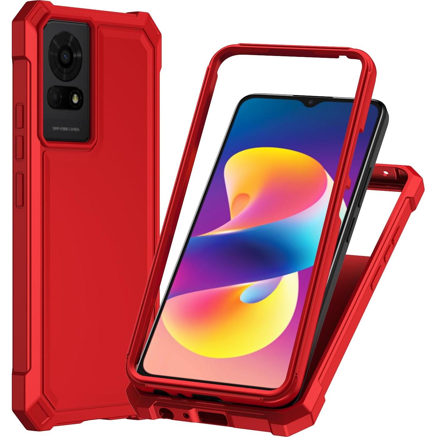 Funda Parachoques TCL 50 LE / K24 / K23 Rojo con Protector