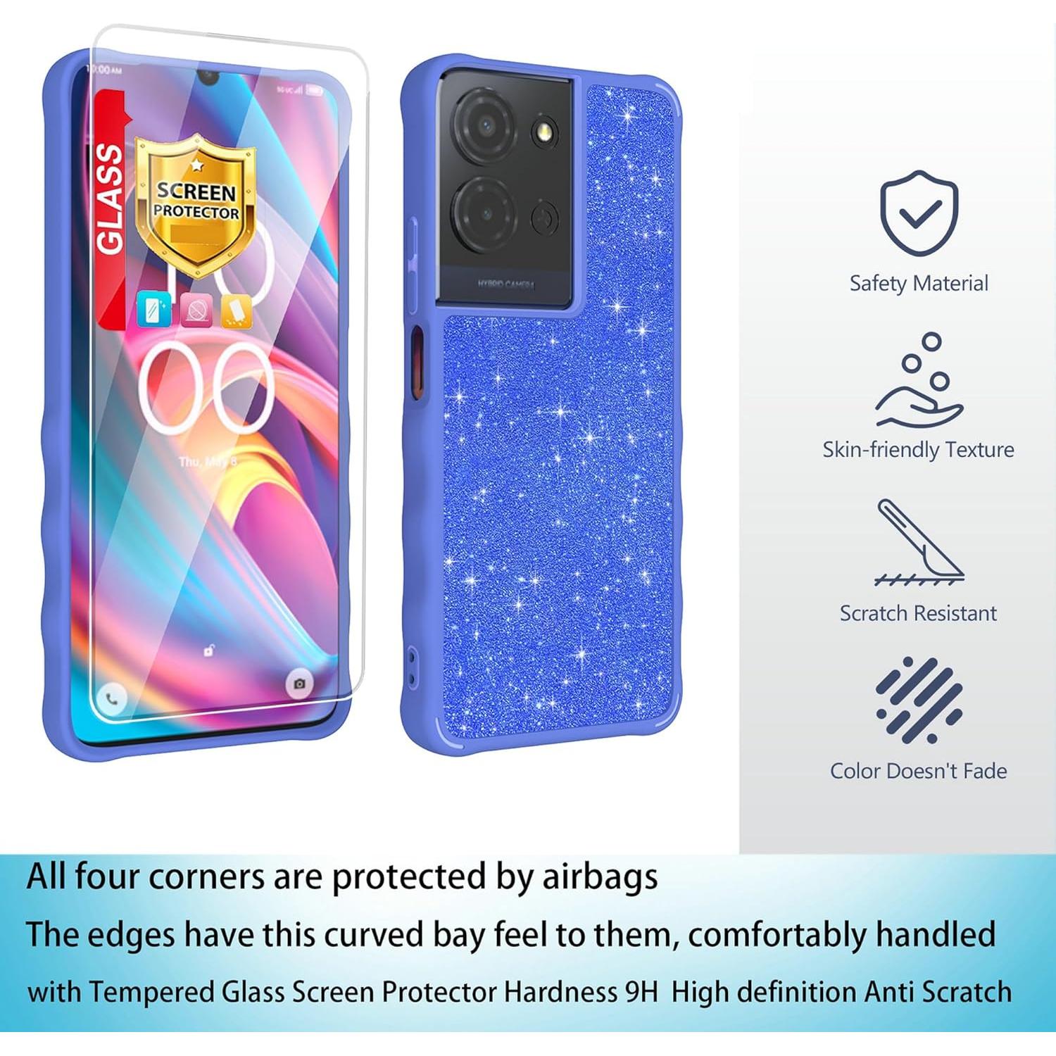 Funda TCL K32 5G T513W con Protector de Pantalla y Soporte