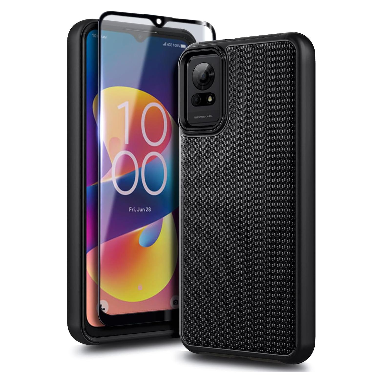 Funda Protectora Doble Capa para TCL 50 LE / K23 / K24 - Negra