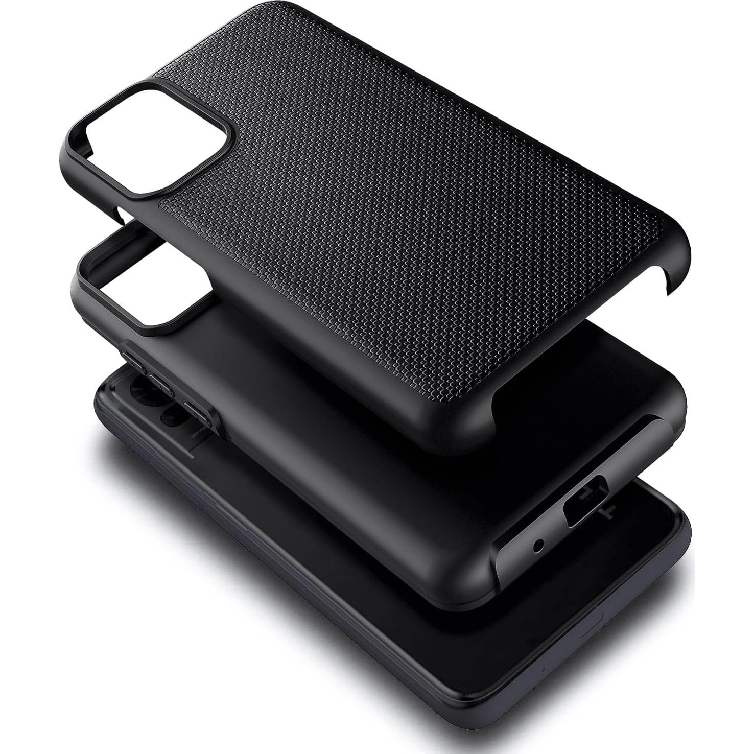 Funda Protectora Doble Capa para TCL 50 LE / K23 / K24 - Negra