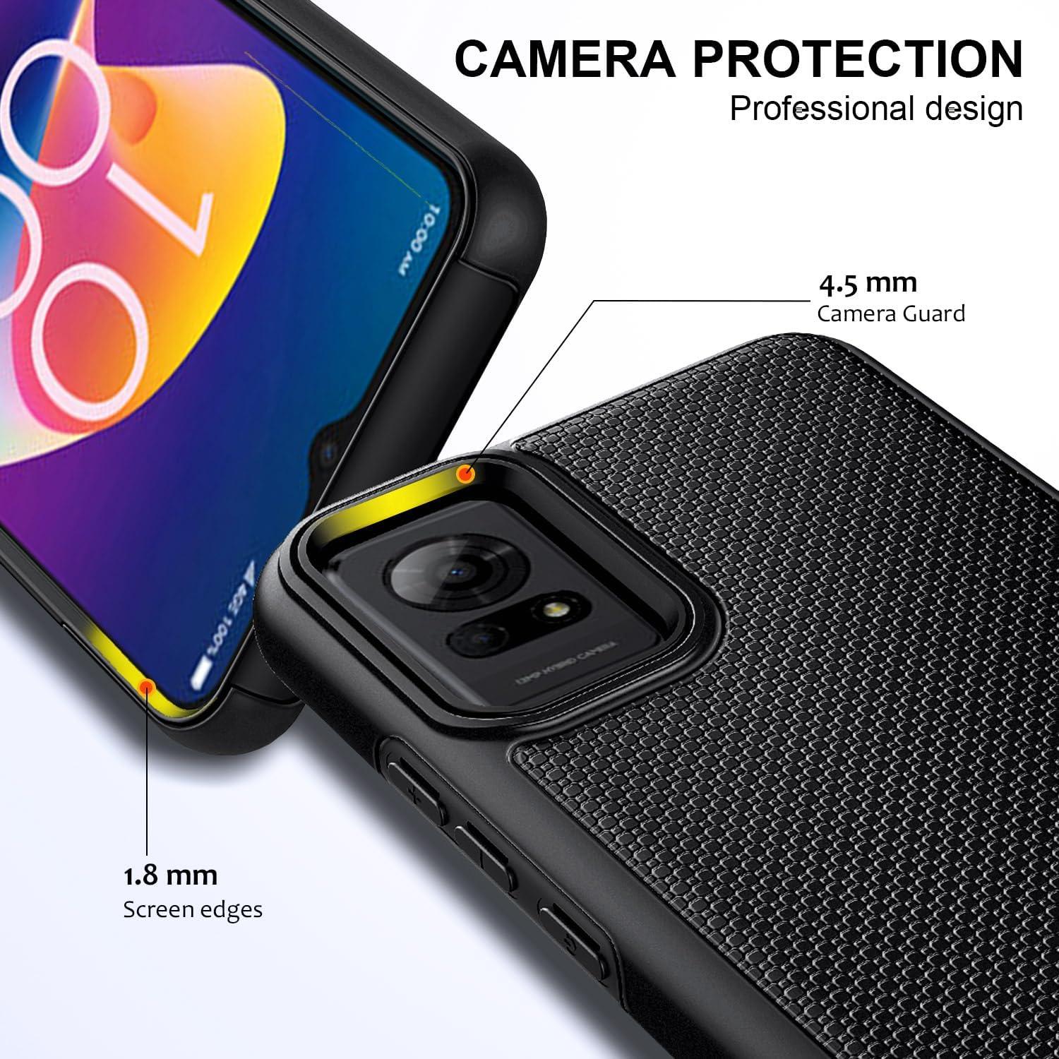 Funda Protectora Doble Capa para TCL 50 LE / K23 / K24 - Negra