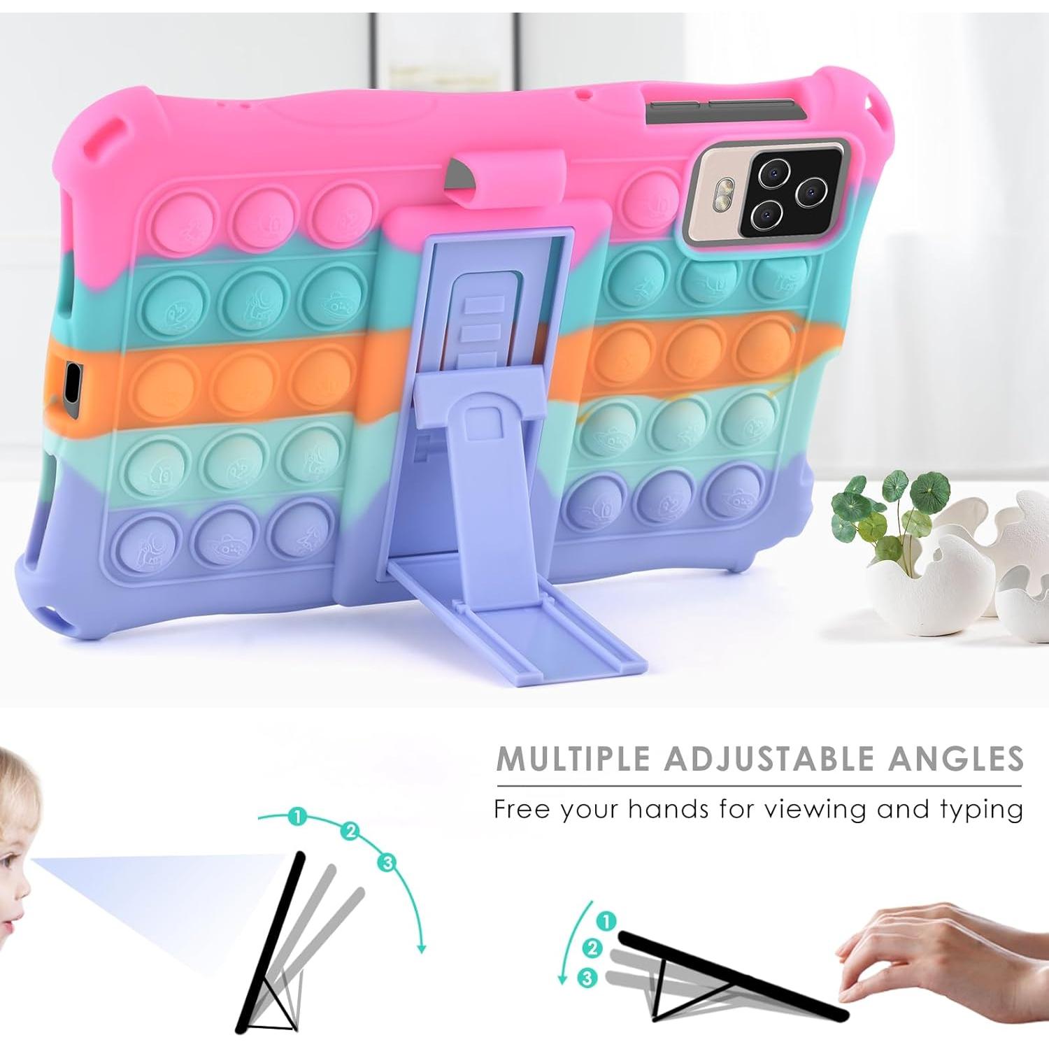 Funda de Silicona DETUOSI para TCL Tab 8 LE 8" Rosa