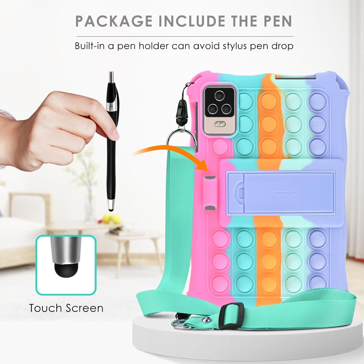 Funda de Silicona DETUOSI para TCL Tab 8 LE 8" Rosa