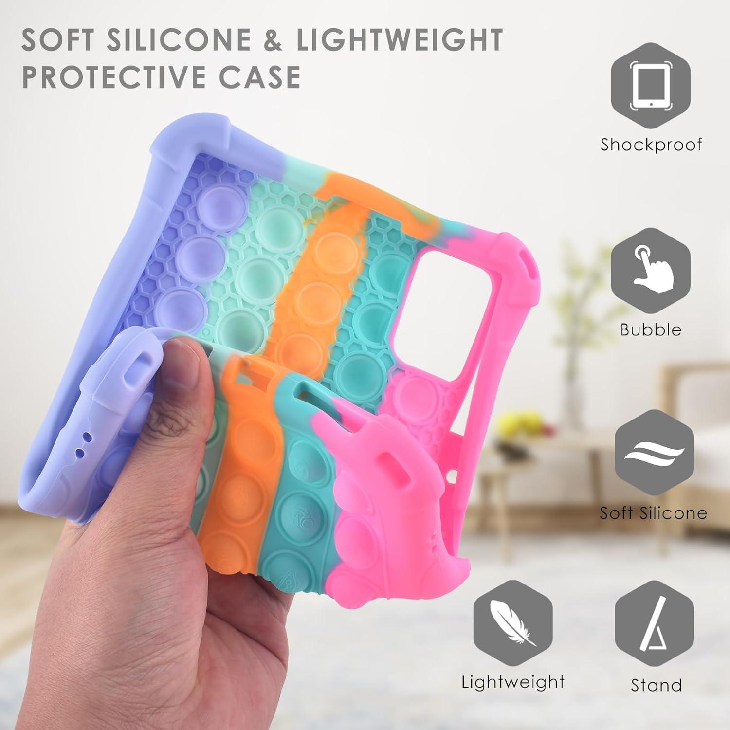 Funda de Silicona DETUOSI para TCL Tab 8 LE 8" Rosa