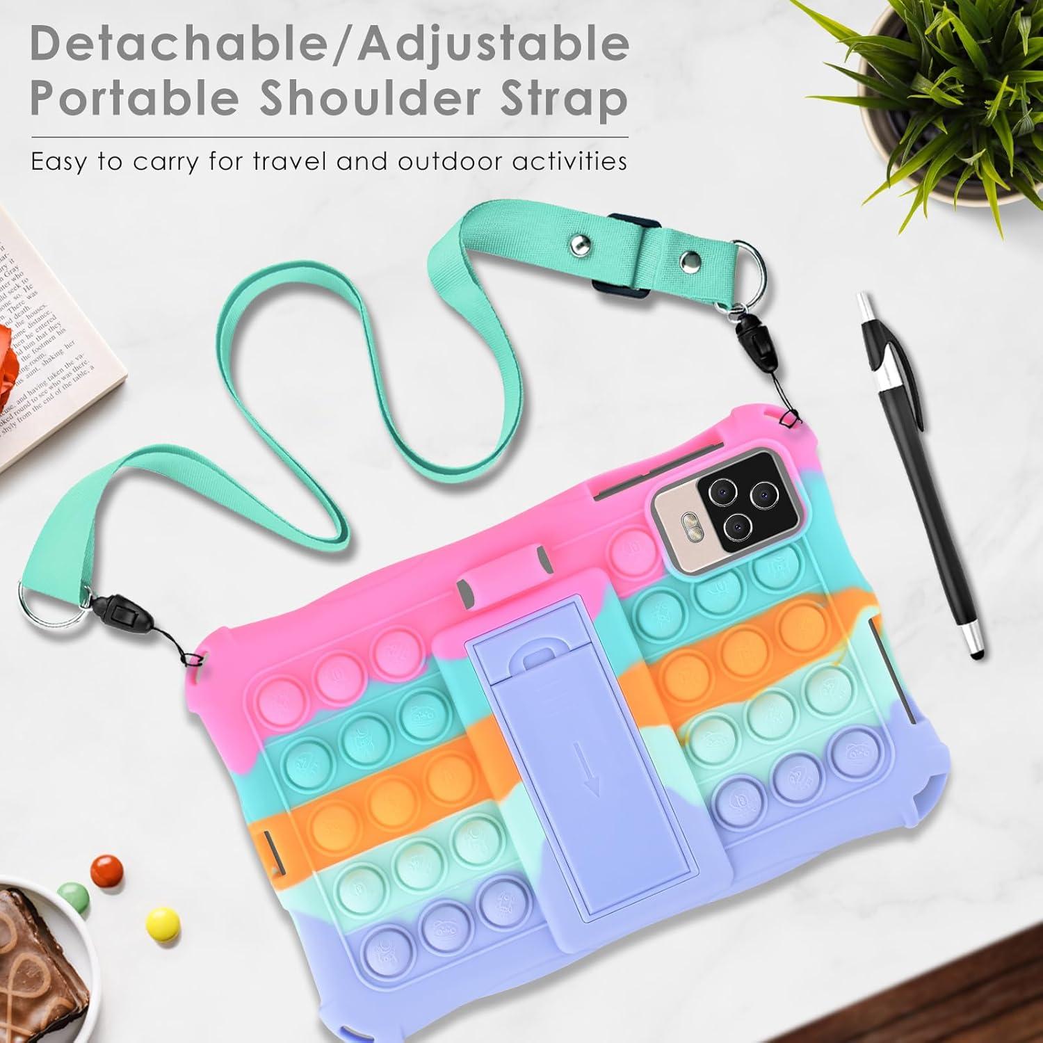 Funda de Silicona DETUOSI para TCL Tab 8 LE 8" Rosa