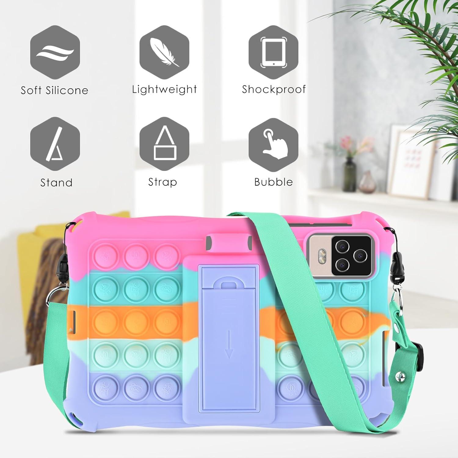 Funda de Silicona DETUOSI para TCL Tab 8 LE 8" Rosa