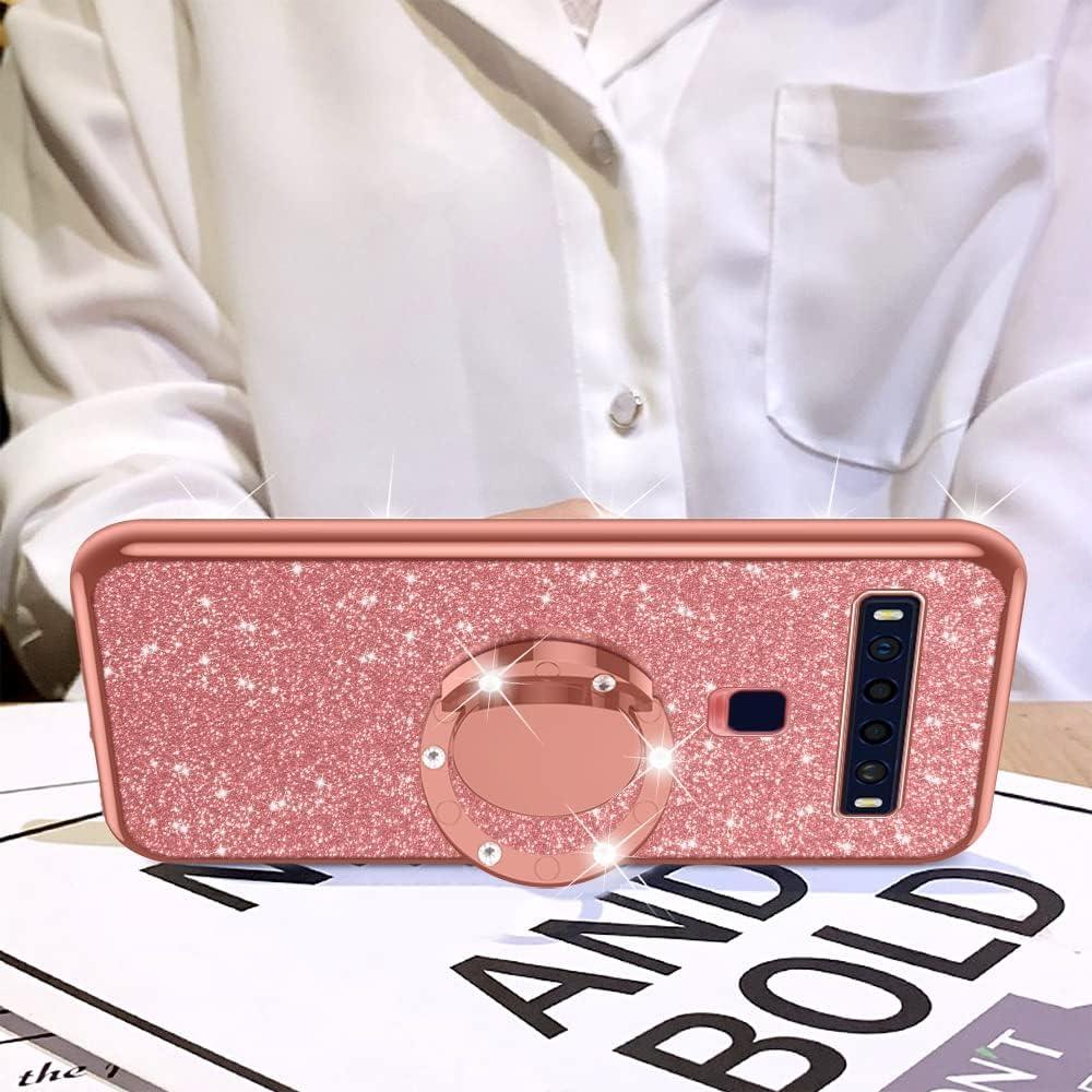 Funda Brillante para TCL 10L Nancheng Oro Rosa con Soporte