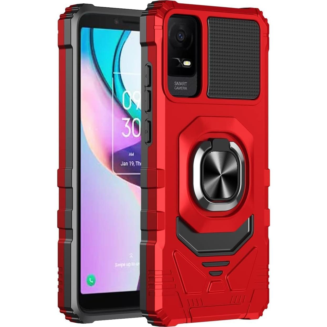 Funda protectora Eaglecell para TCL ION X/V/40Z - RS7 Rojo