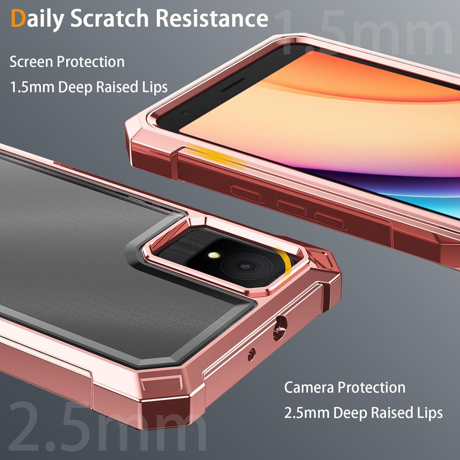 Funda TCL K11 Oro Rosa + Protector de Pantalla Vidrio Templado