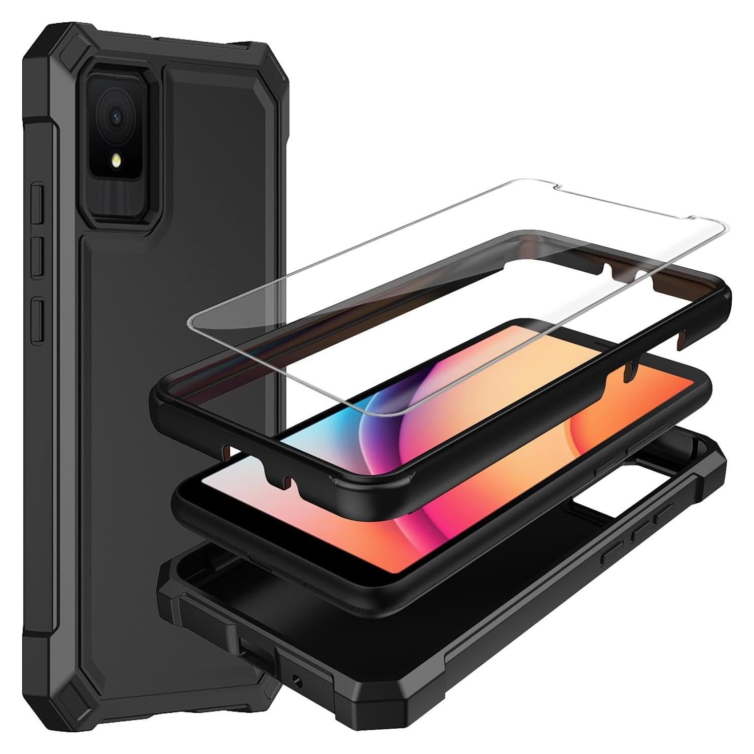 Funda Protectora TCL K11 con Protector de Pantalla Vidrio Templado