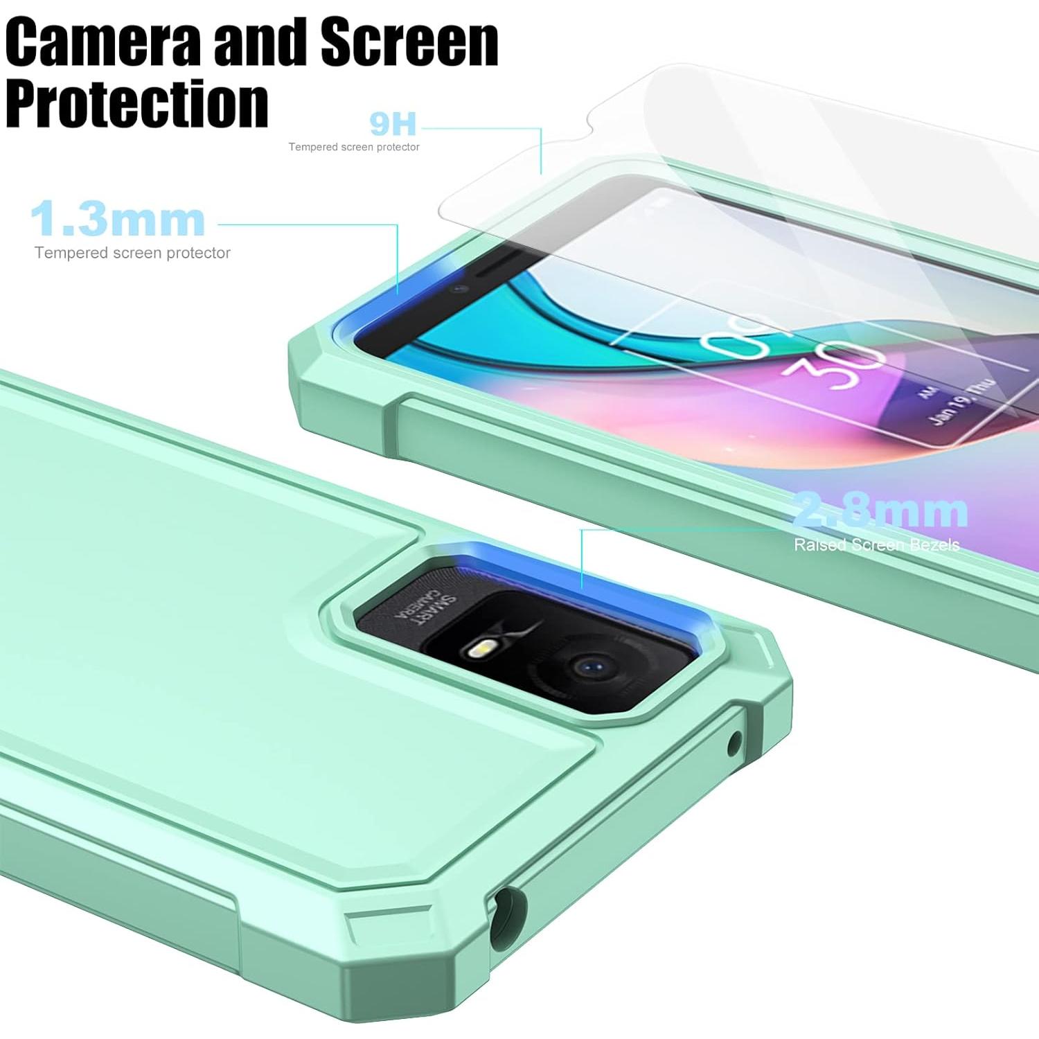Funda Ailiber para TCL 30Z T602DL y TCL 30 LE - Verde Menta