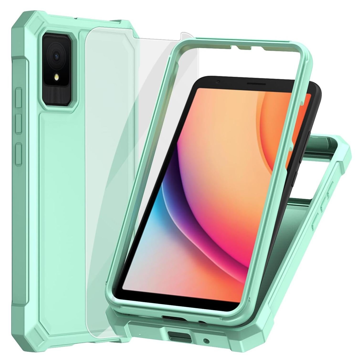 Funda Ailiber Doble Capa para TCL K11 T432W Verde Menta
