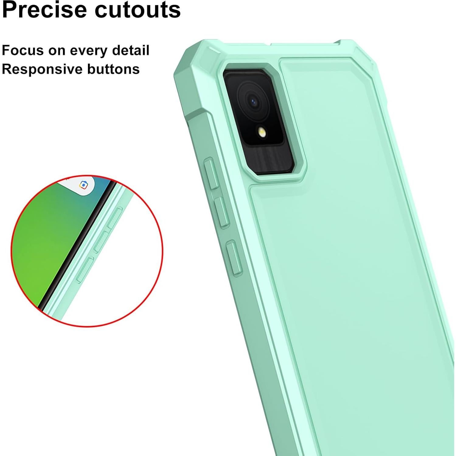 Funda Ailiber Doble Capa para TCL K11 T432W Verde Menta