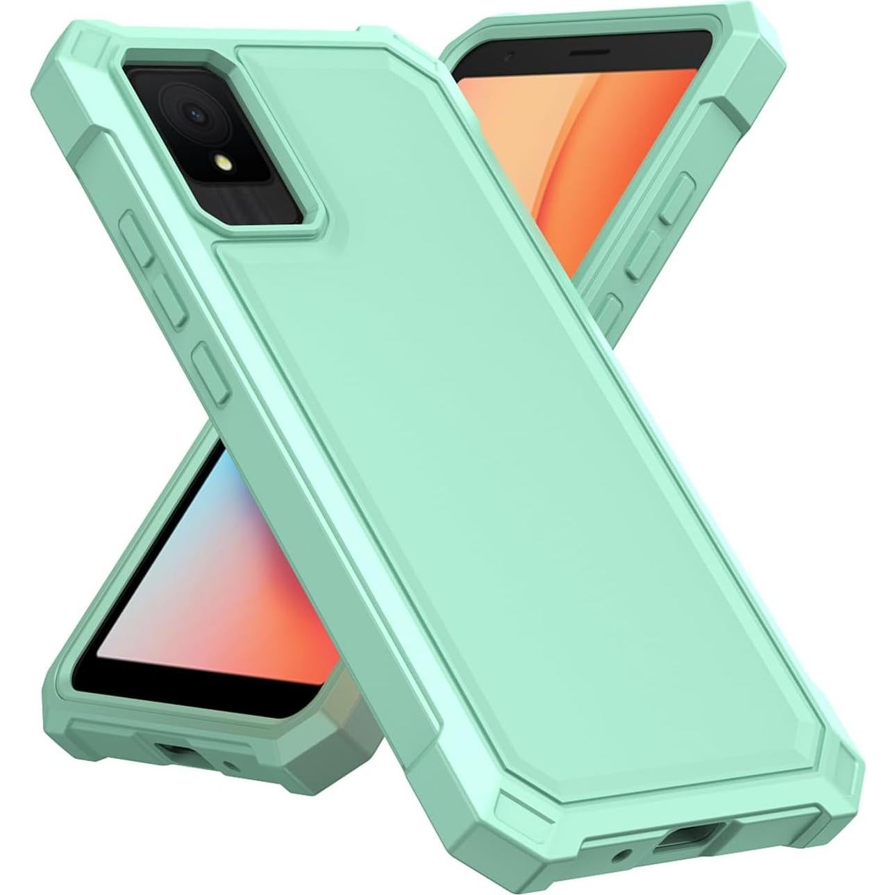 Funda Ailiber Doble Capa para TCL K11 T432W Verde Menta