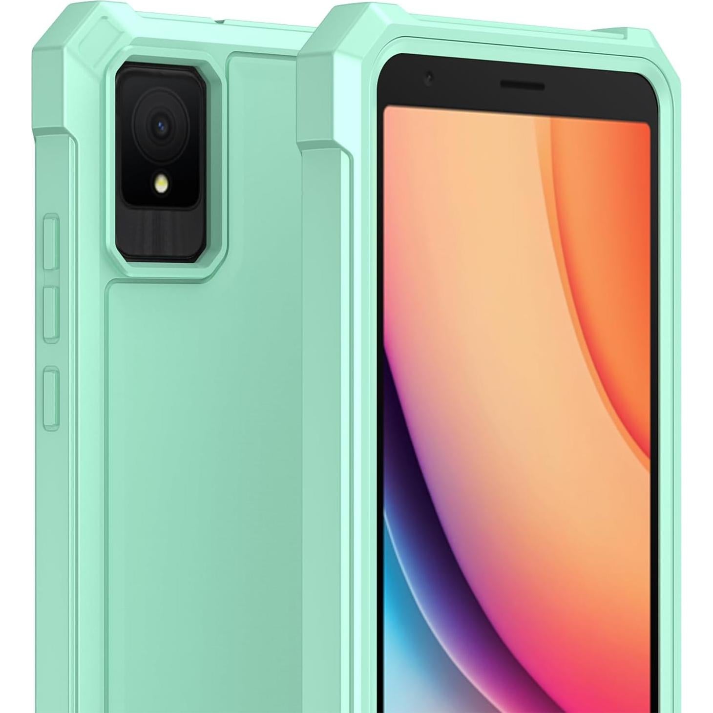 Funda Ailiber Doble Capa para TCL K11 T432W Verde Menta