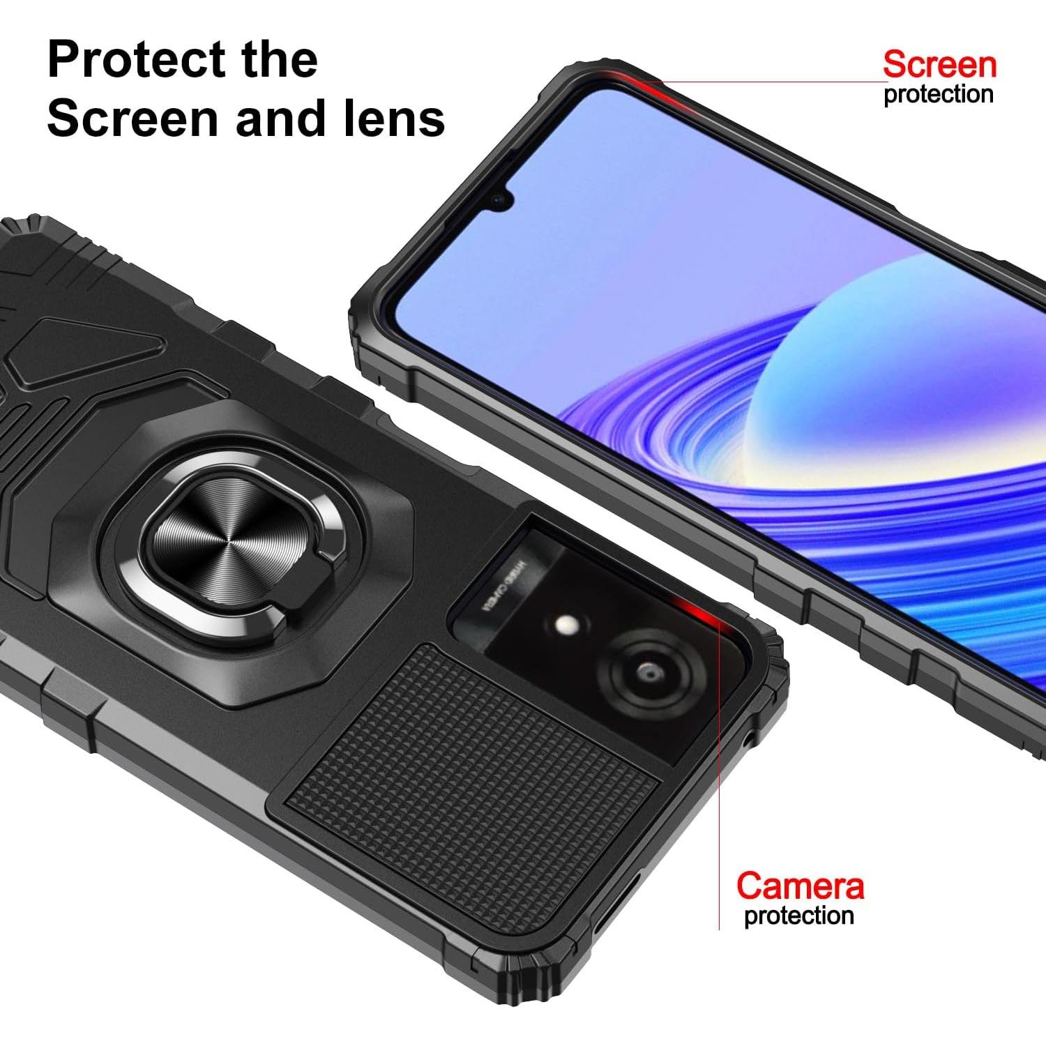 Funda Protectora con Soporte y Protector de Pantalla TCL K24/K23