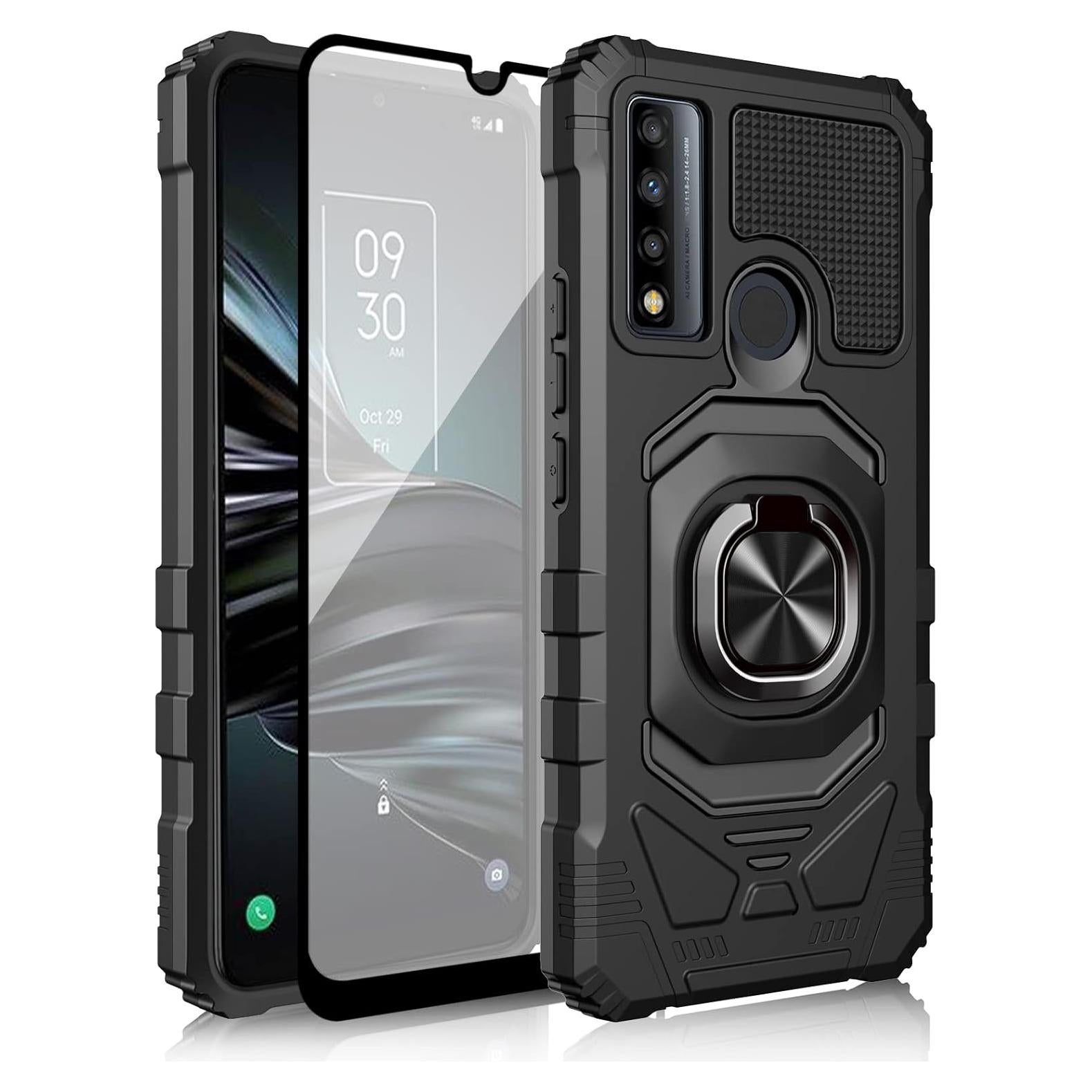 Funda Protectora Ailiber para TCL 4X 5G y 20 A 5G - Negra