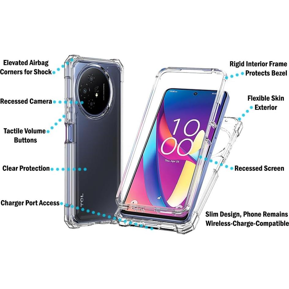 Funda Transparente Nakedcellphone para TCL 60 XE NxtPaper 5G