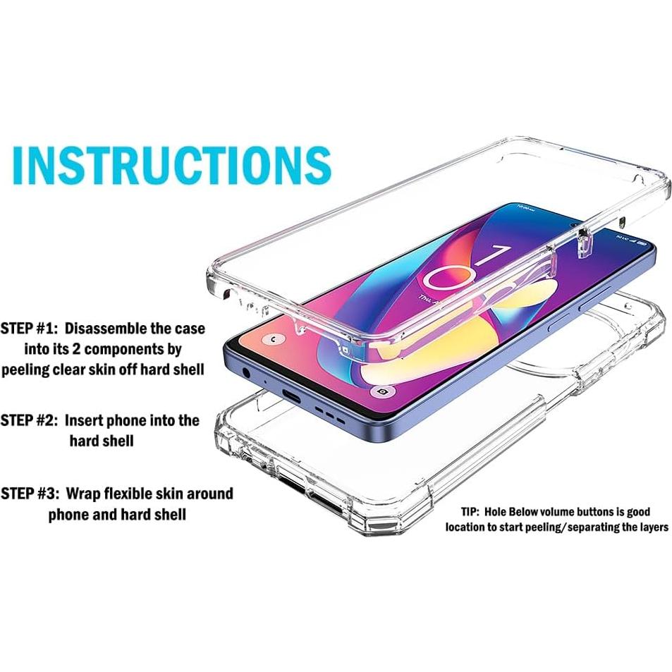 Funda Transparente Nakedcellphone para TCL 60 XE NxtPaper 5G