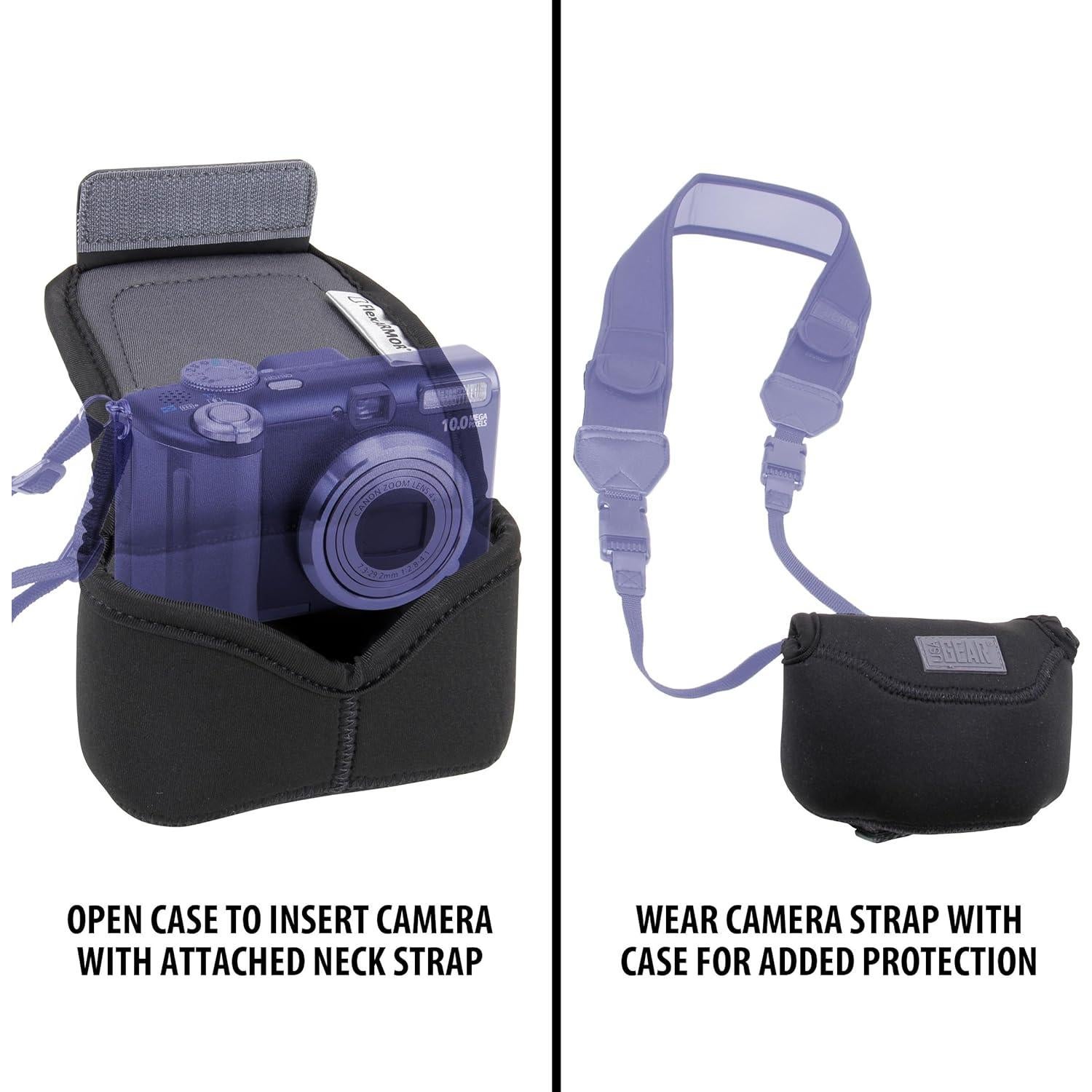 Funda de cámara digital USA Gear para Panasonic Lumix DMC-ZS100