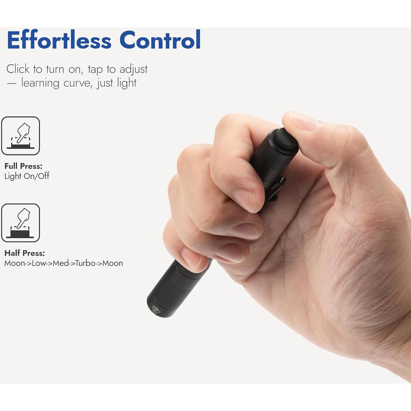 Linterna Táctica WUBEN L3 3000 Lúmenes Recargable USB-C