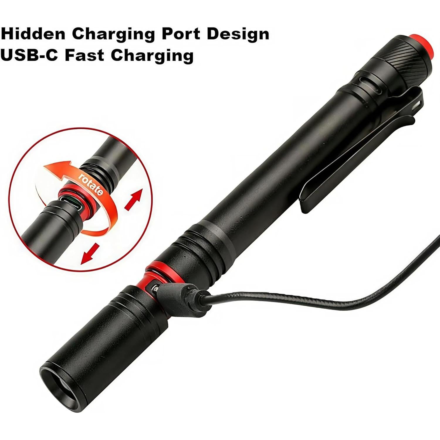 Linterna LED recargable PhotoMate mini 14.6cm alta potencia