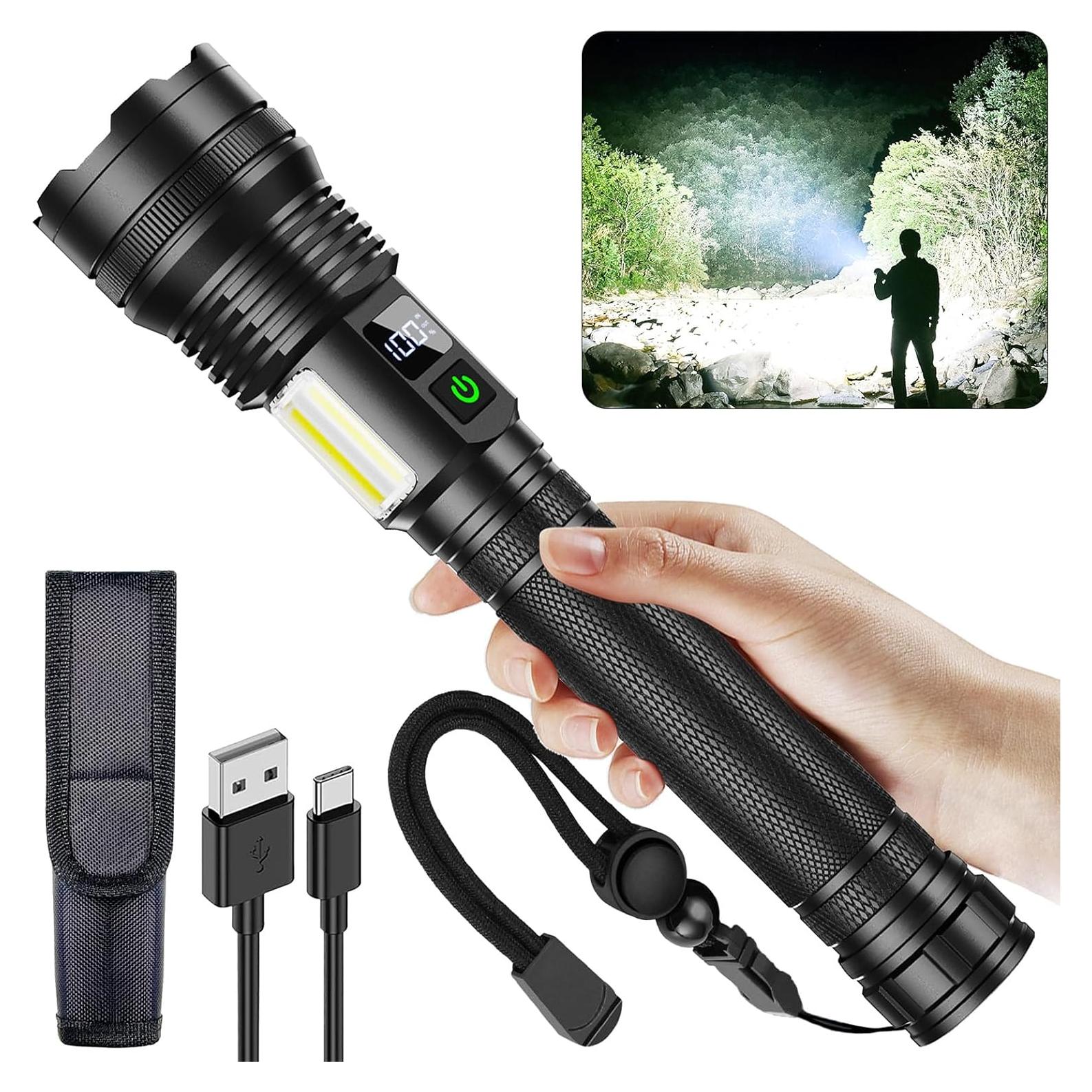 Linterna LED KZK TK50 Recargable 10,000 Lúmenes IP67