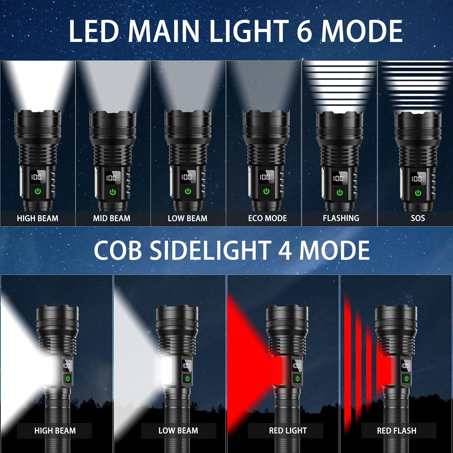 Linterna LED KZK TK50 Recargable 10,000 Lúmenes IP67