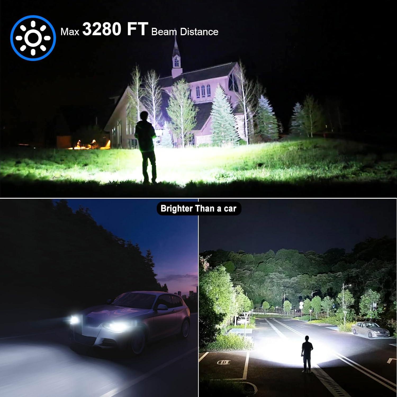 Linterna LED KZK TK50 Recargable 10,000 Lúmenes IP67