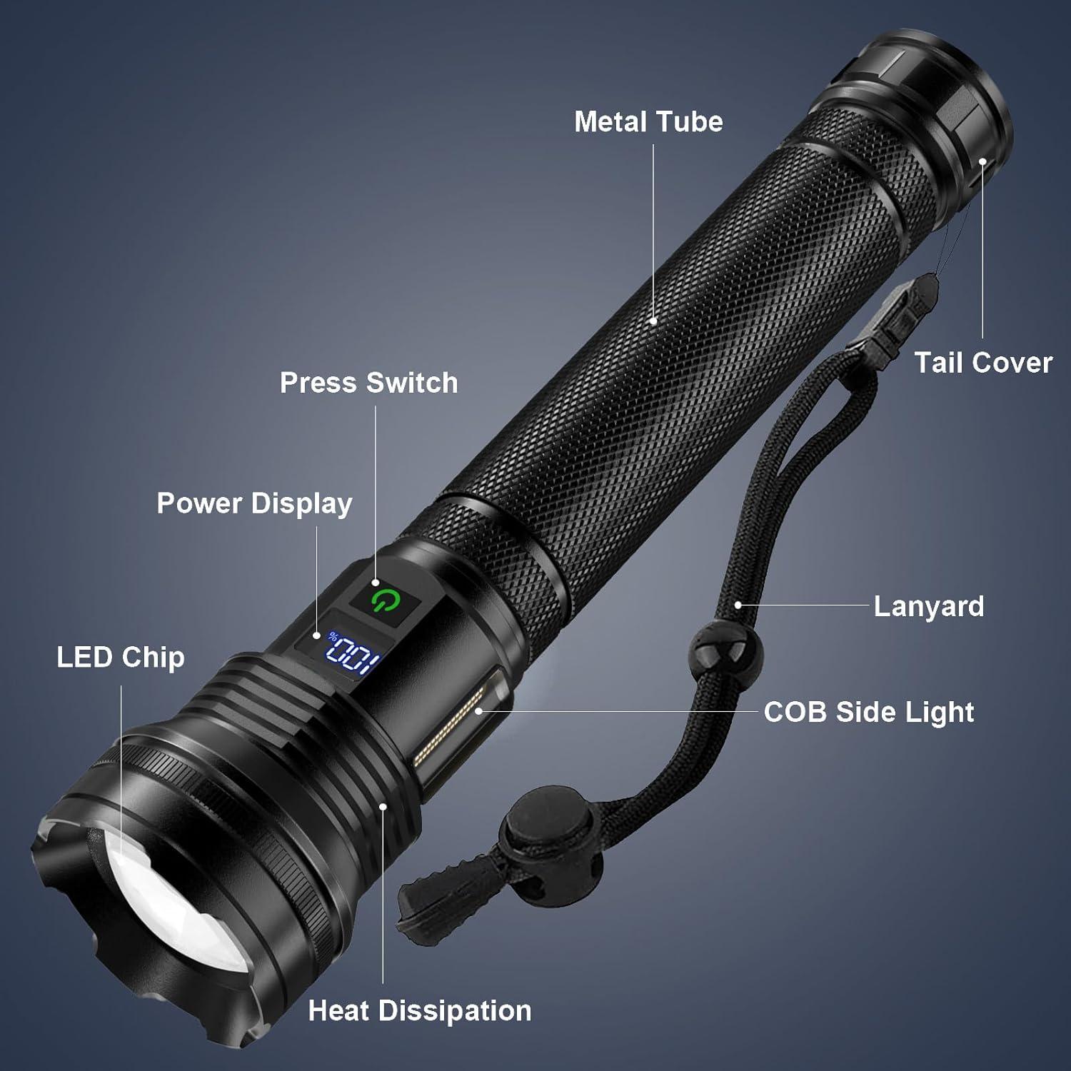 Linterna LED KZK TK50 Recargable 10,000 Lúmenes IP67