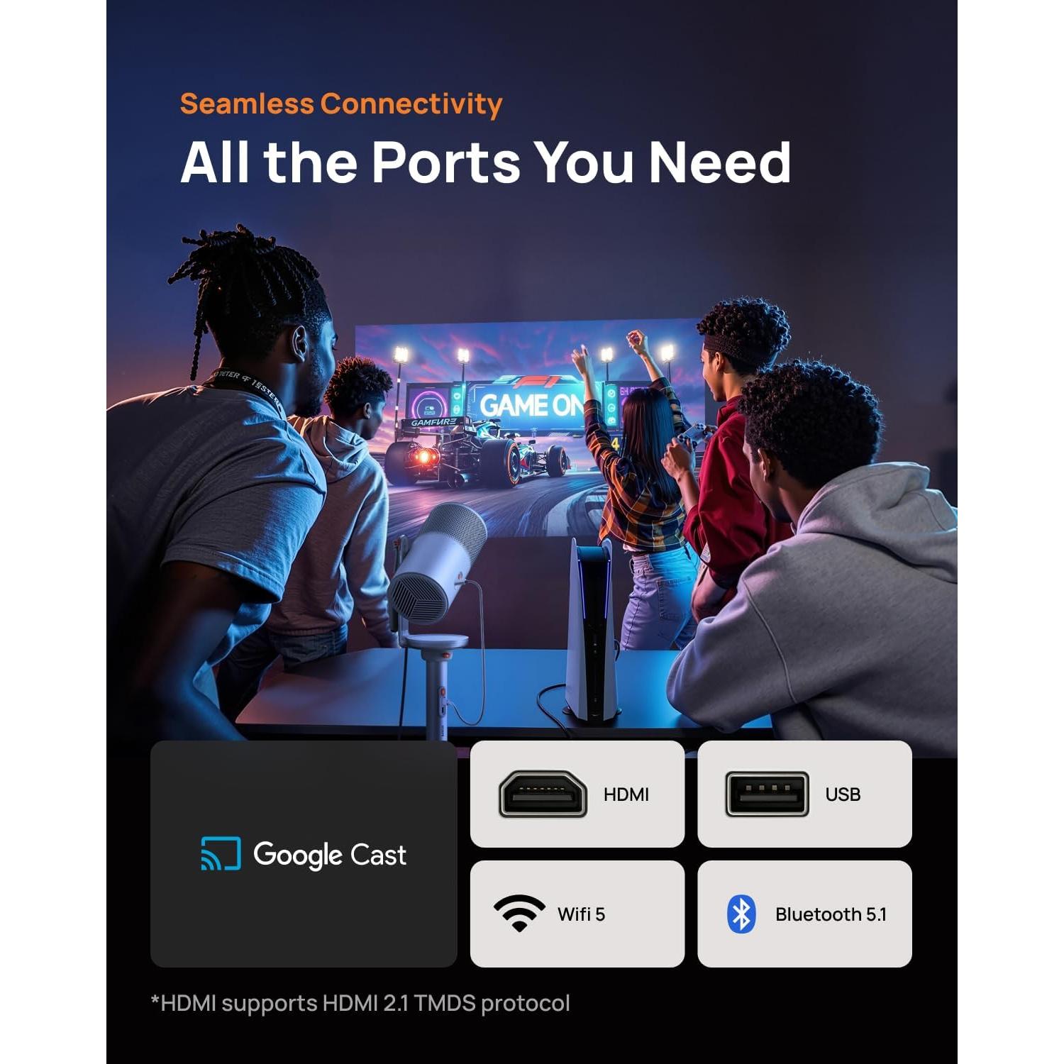 Proyector Láser XGIMI MoGo 4 - 550 Lúmenes, Google TV, 5h Batería