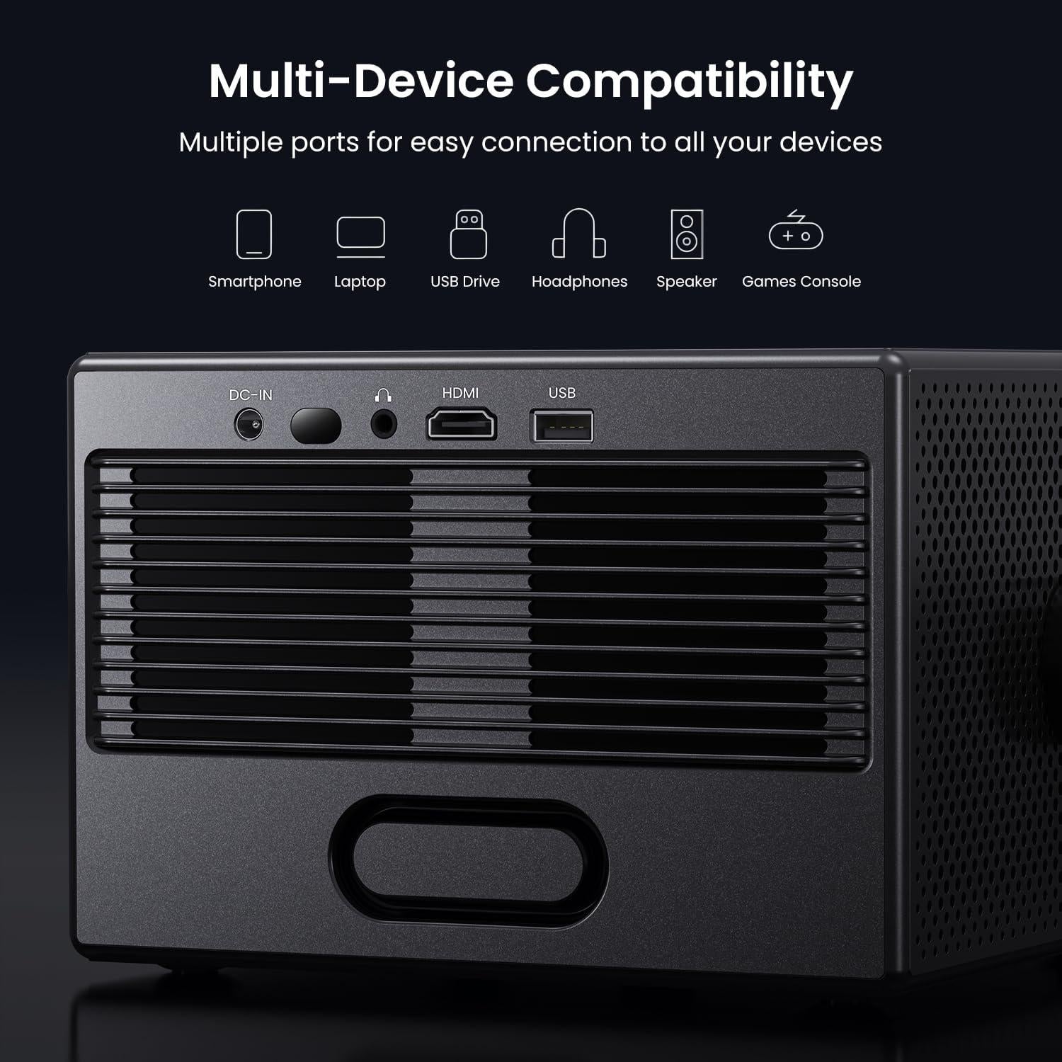 Proyector Inteligente HAPPRUN 4K Full HD con Google TV