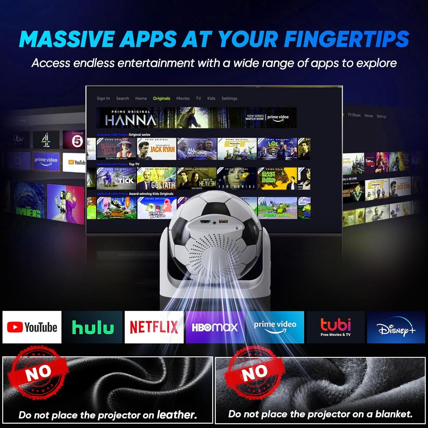 Mini Proyector ZENTALITY JY360 WiFi Bluetooth 1080P 4K Portátil