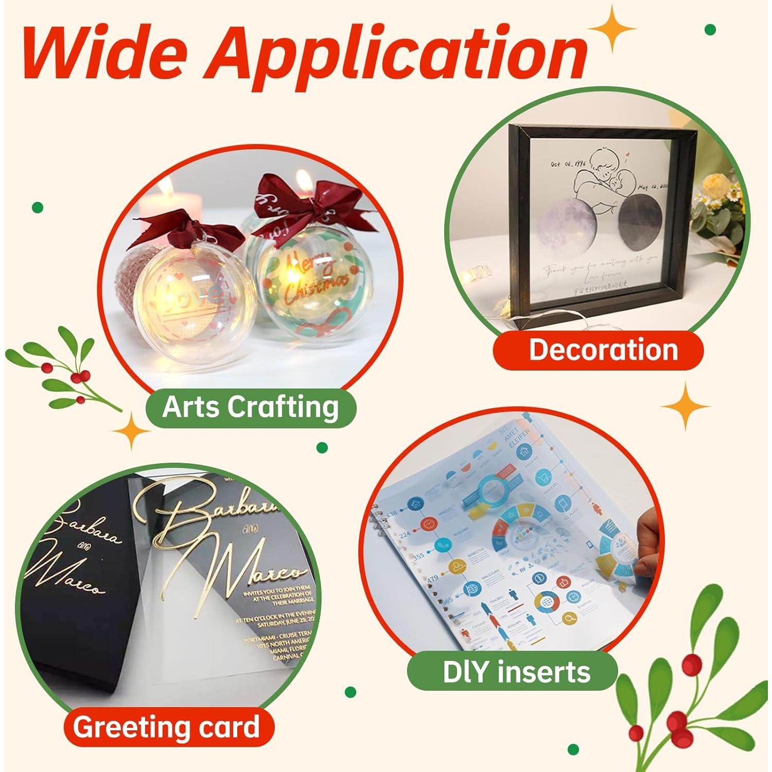 Película de Transparencia Láser Uinkit 100 Hojas A4 21.6x27.9 cm