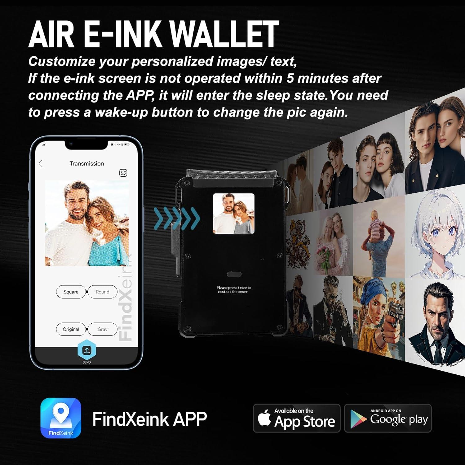 Billetera Bifold Minimalista Air Pro con Pantalla E-Ink 3.81 cm