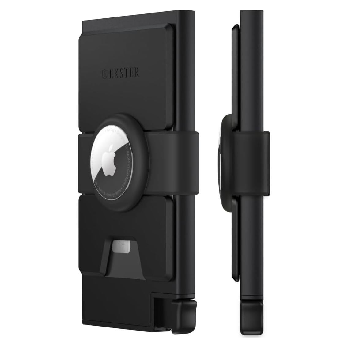 Tarjetero de Aluminio Ekster con Soporte para AirTag Negro