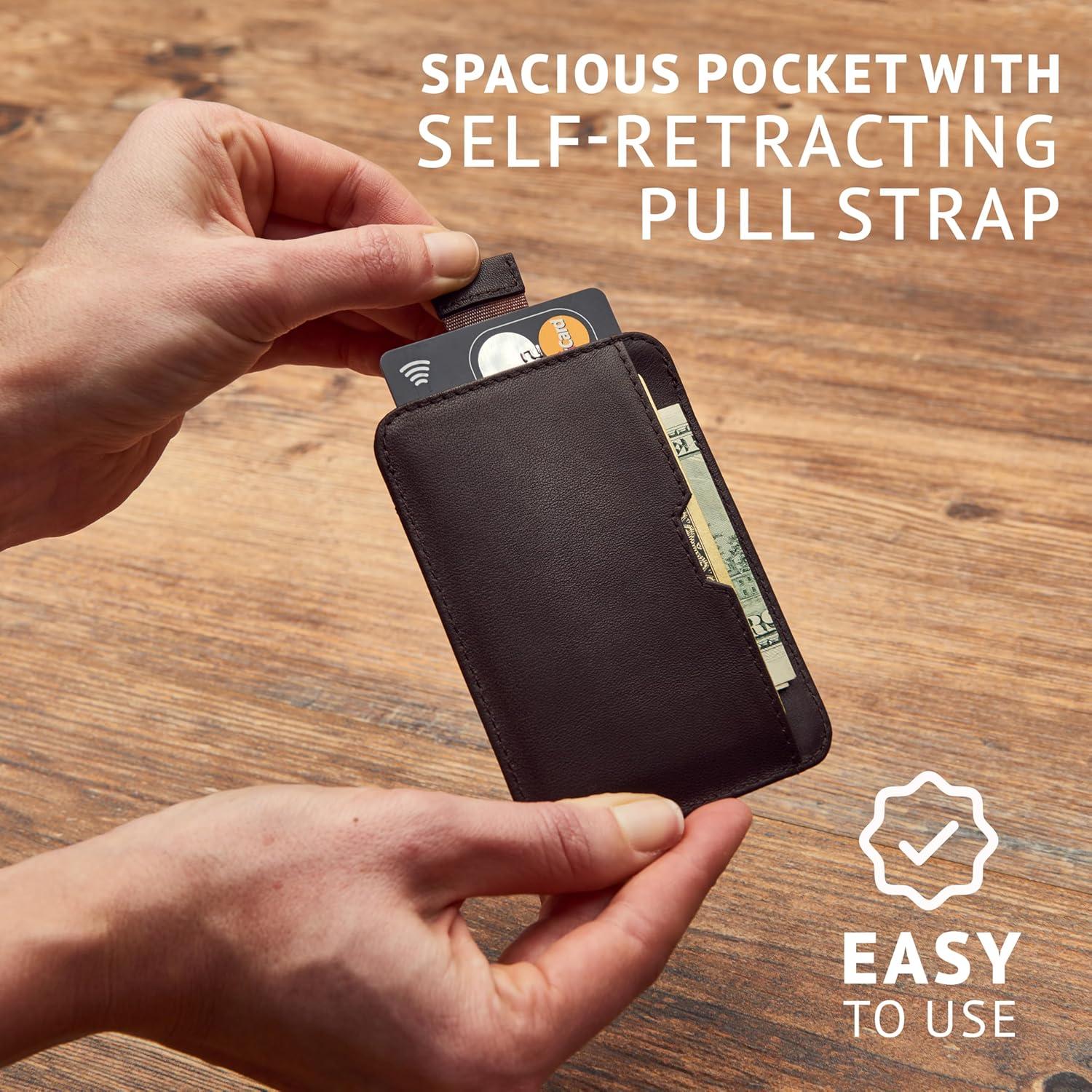 Billetera de cuero italiana Vaultskin CHELSEA con bloqueo RFID