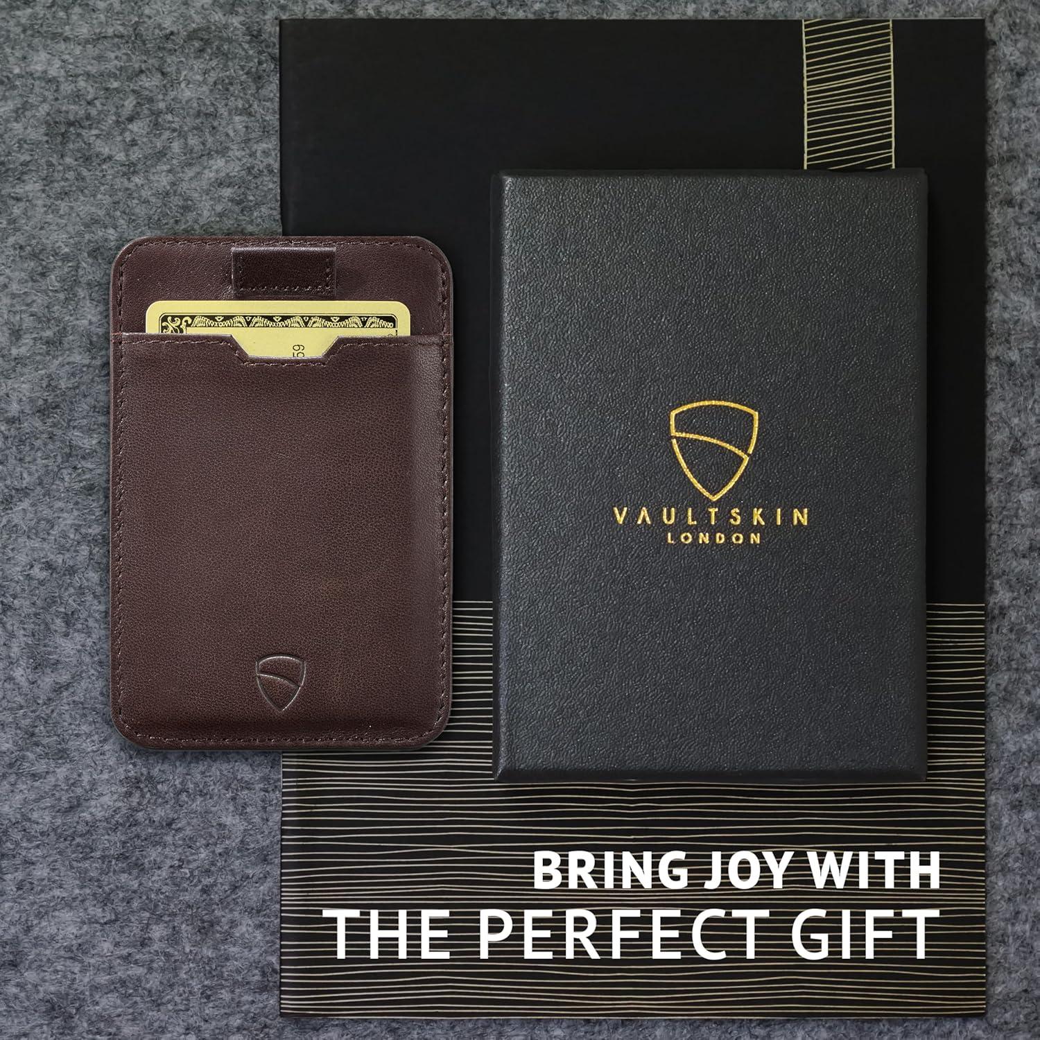 Billetera de cuero italiana Vaultskin CHELSEA con bloqueo RFID