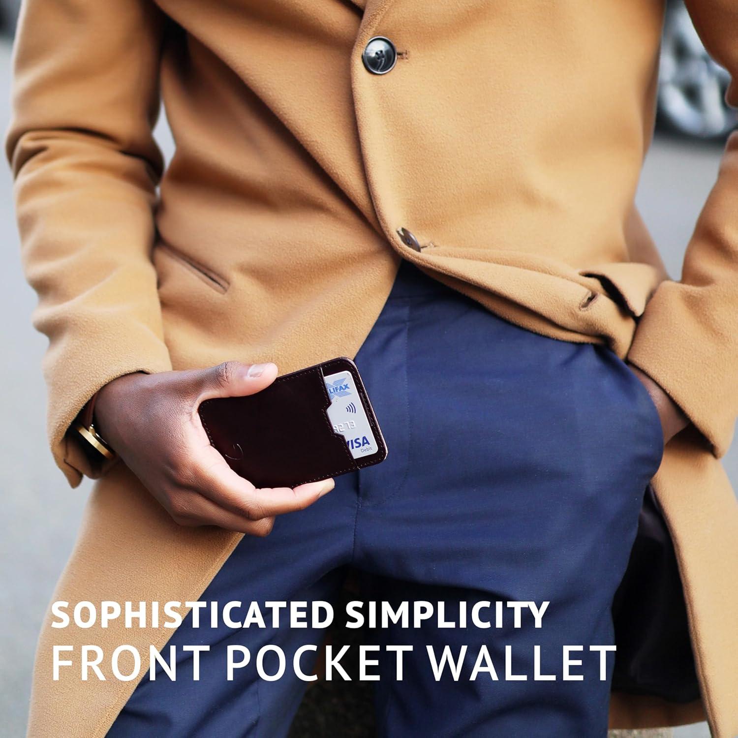 Billetera de cuero italiana Vaultskin CHELSEA con bloqueo RFID